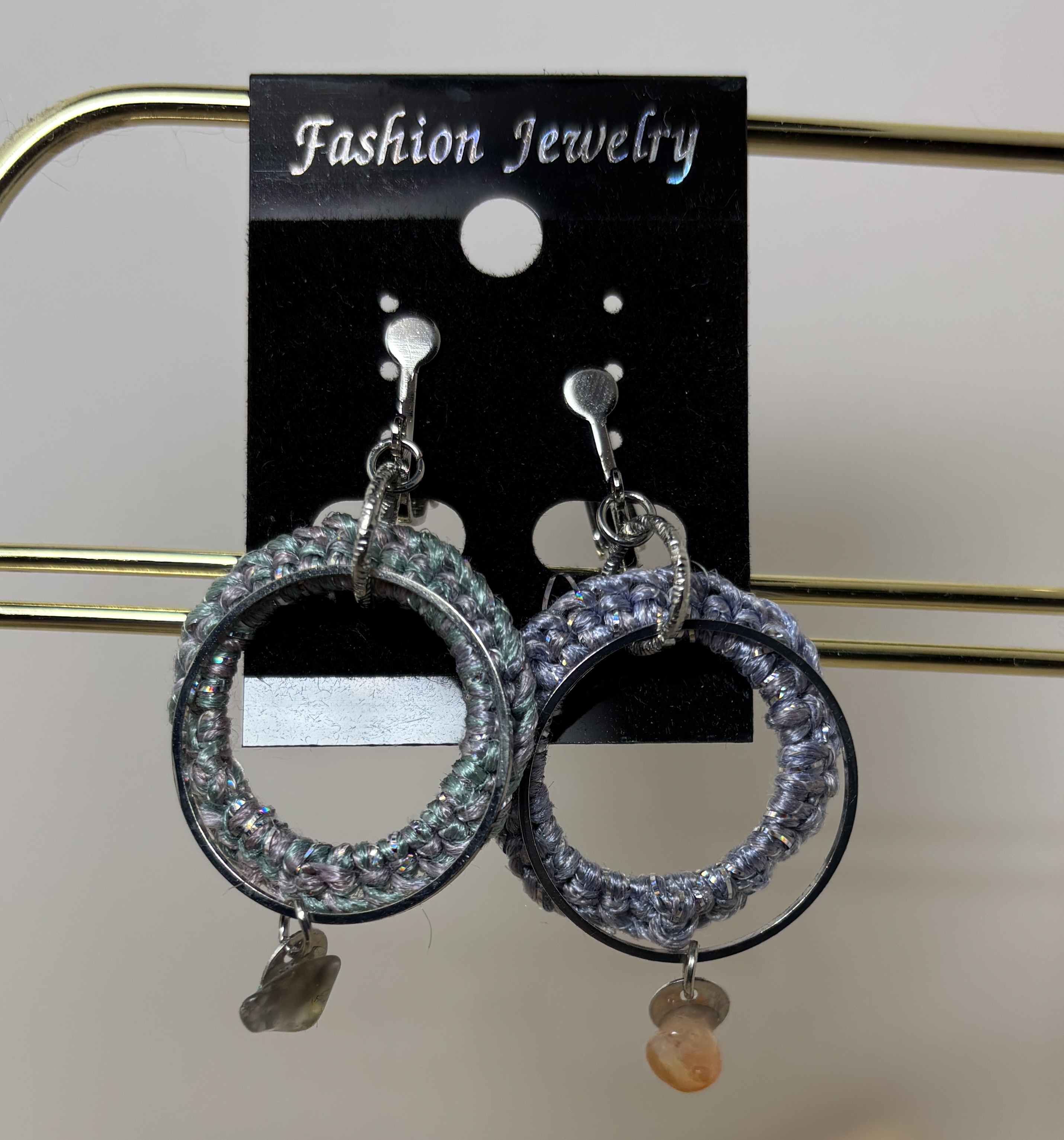 完成したイヤリング